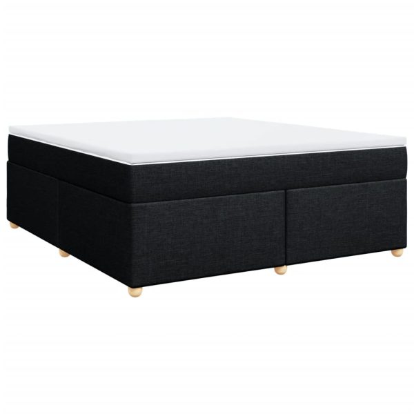 Giroletto A Molle Con Materasso Nero 180x200 Cm In Tessuto - Image 2