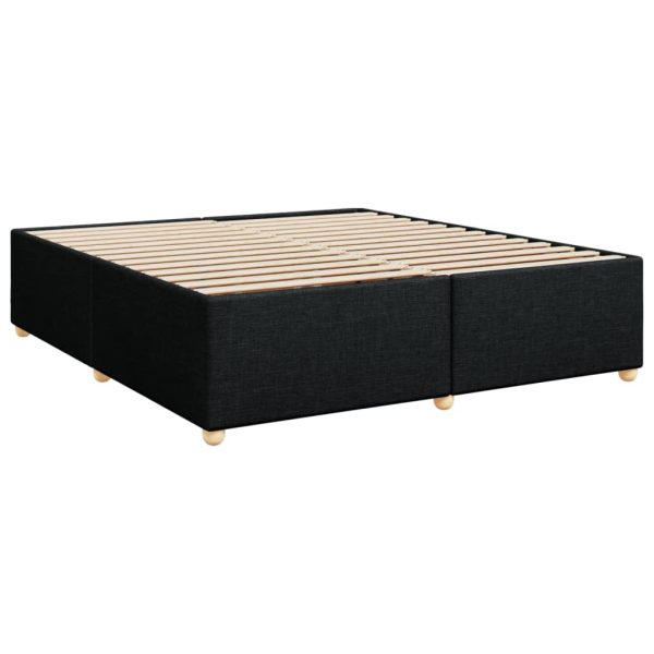 Giroletto A Molle Con Materasso Nero 180x200 Cm In Tessuto - Image 5