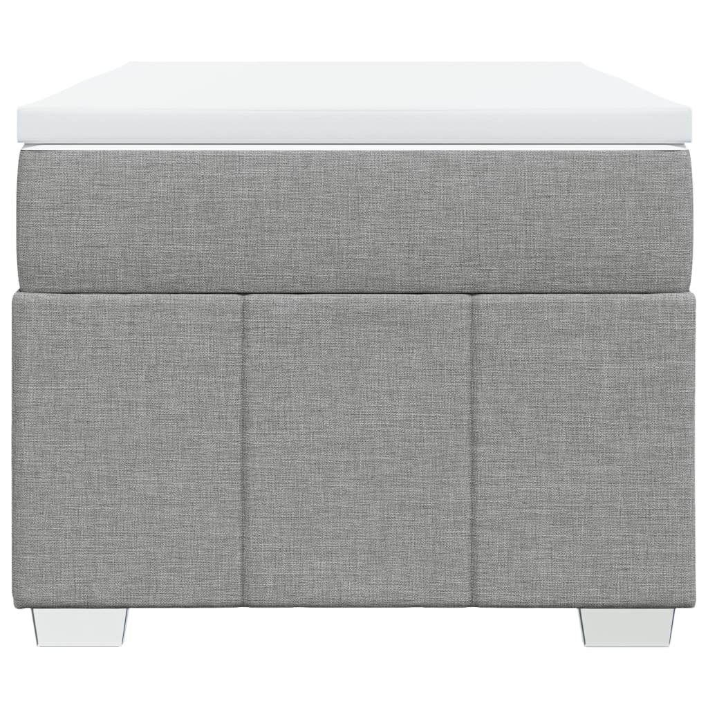 Giroletto A Molle Con Materasso Grigio Chiaro 80x200 Cm Tessuto - Image 4