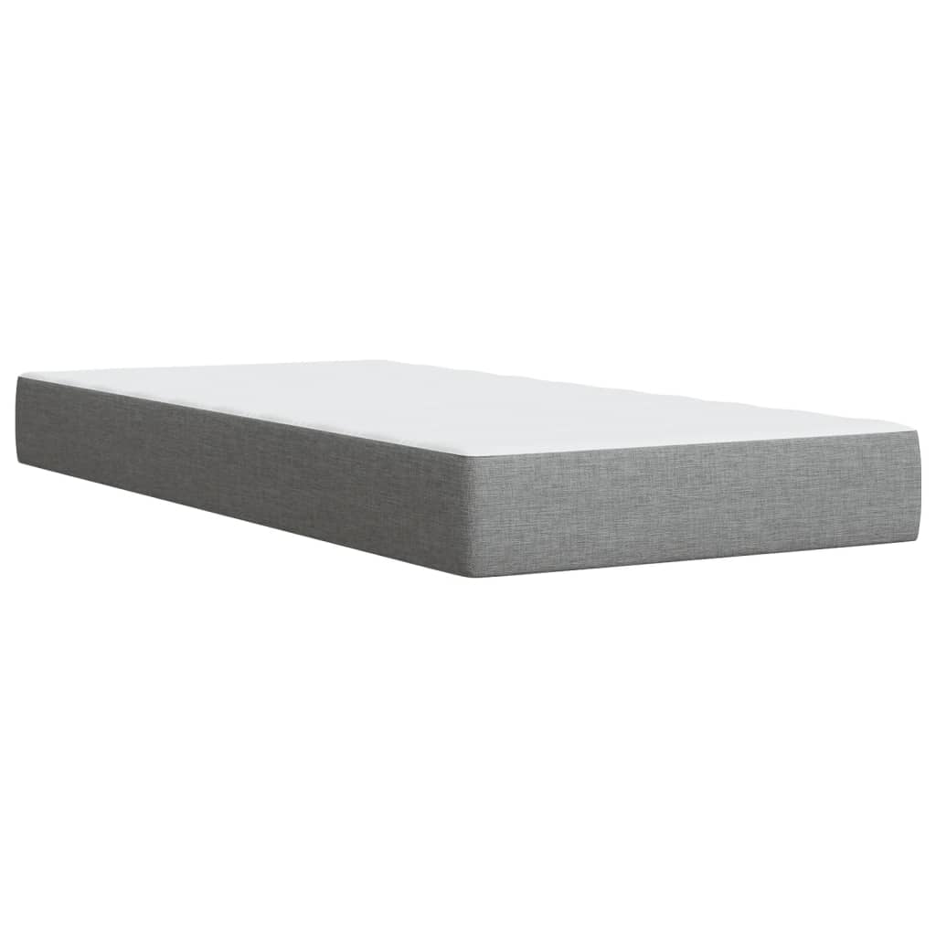 Giroletto A Molle Con Materasso Grigio Chiaro 80x200 Cm Tessuto - Image 6