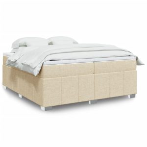 Giroletto A Molle Con Materasso Crema 200x200 Cm In Tessuto