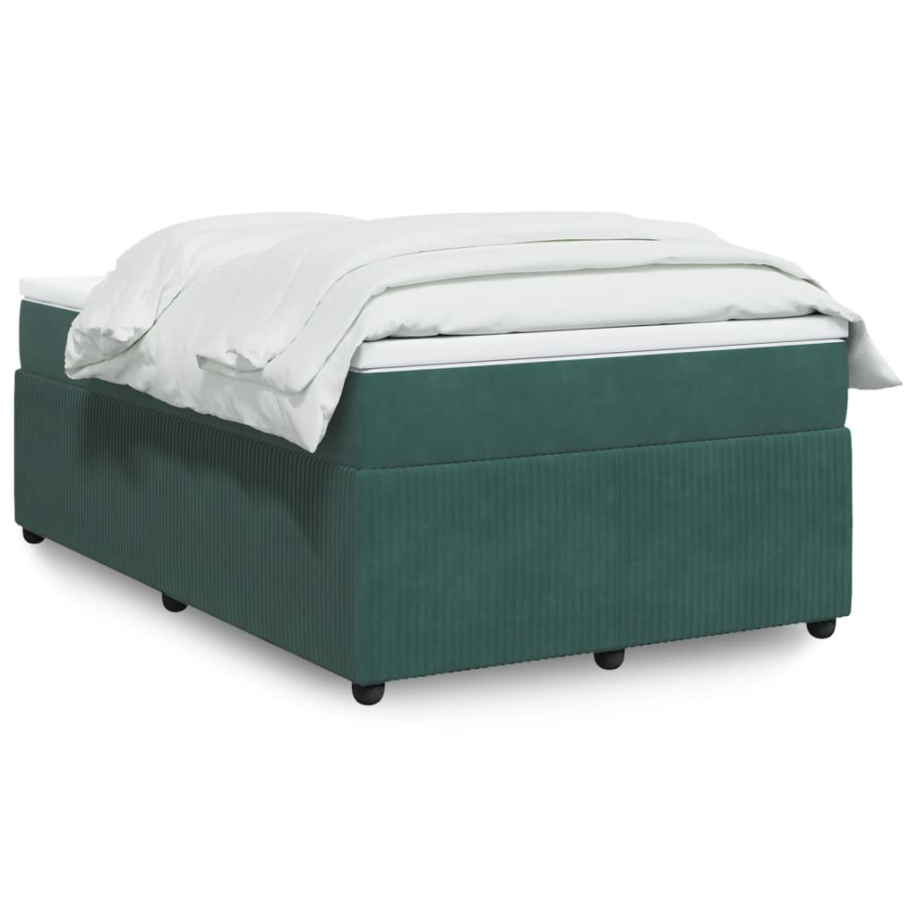 Giroletto A Molle Con Materasso Verde Scuro 120x190 Cm Velluto