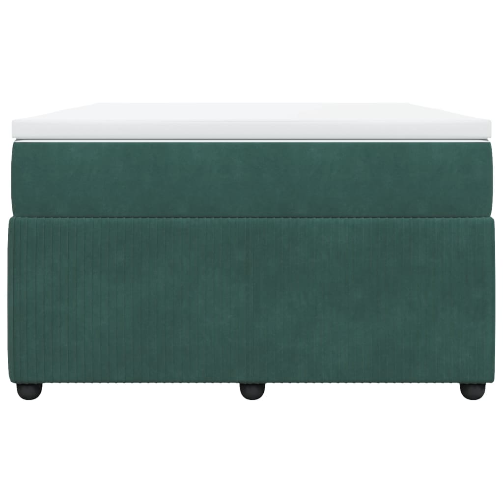 Giroletto A Molle Con Materasso Verde Scuro 120x190 Cm Velluto - Image 4