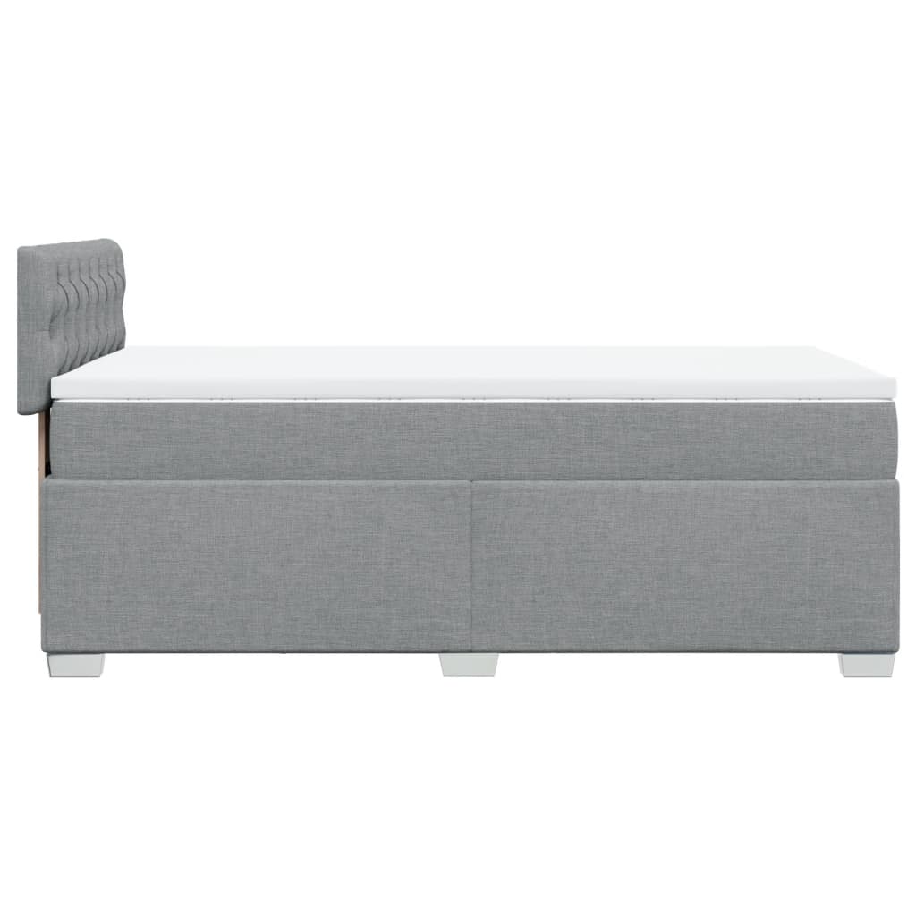 Giroletto A Molle Con Materasso Grigio Chiaro 90x200 Cm Tessuto - Image 5