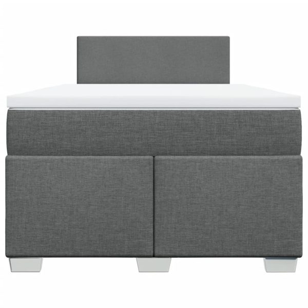 Giroletto A Molle Con Materasso Grigio Scuro 120x200 Cm Tessuto - Image 4