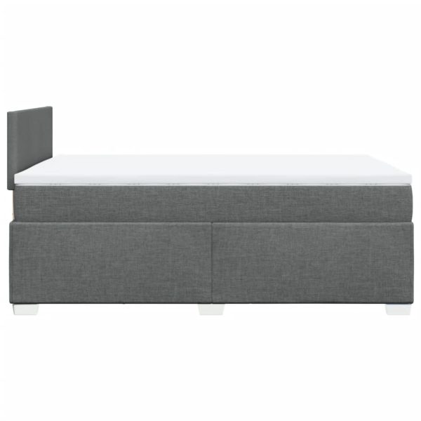 Giroletto A Molle Con Materasso Grigio Scuro 120x200 Cm Tessuto - Image 5