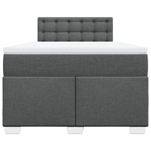 Giroletto A Molle Con Materasso Grigio Scuro 120x200 Cm Tessuto - Image 4