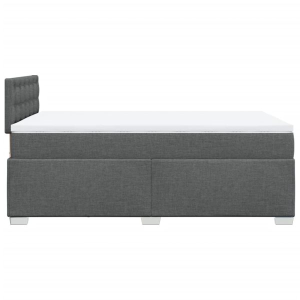 Giroletto A Molle Con Materasso Grigio Scuro 120x200 Cm Tessuto - Image 5