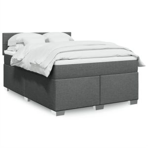 Giroletto A Molle Con Materasso Grigio Scuro 160x200 Cm Tessuto