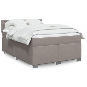 Giroletto A Molle Con Materasso Tortora 160x200 Cm In Tessuto