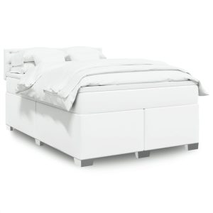 Giroletto A Molle Con Materasso Bianco 140x200 Cm In Similpelle
