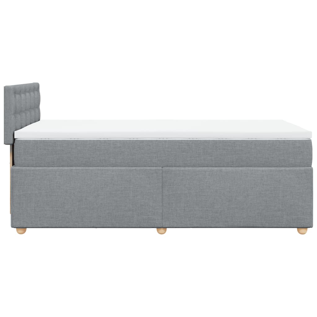 Giroletto A Molle Con Materasso Grigio Chiaro 90x200 Cm Tessuto - Image 5