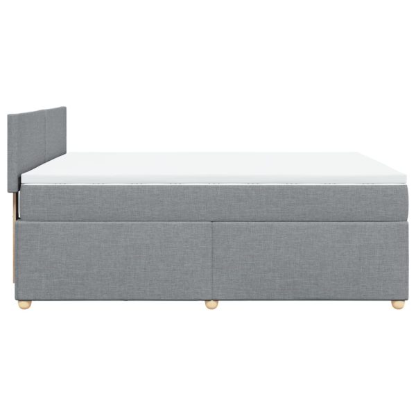 Giroletto A Molle Con Materasso Grigio Chiaro160x200 Cm Tessuto - Image 5