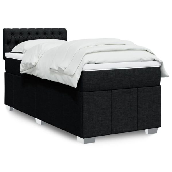 Giroletto A Molle Con Materasso Nero 80x200 Cm Intessuto