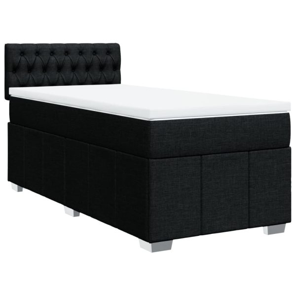 Giroletto A Molle Con Materasso Nero 80x200 Cm Intessuto - Image 2