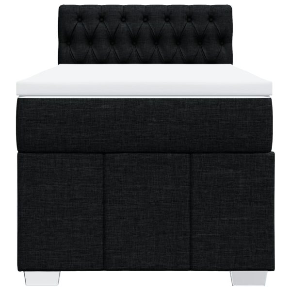 Giroletto A Molle Con Materasso Nero 80x200 Cm Intessuto - Image 4