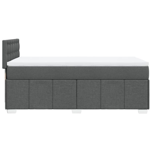 Giroletto A Molle Con Materasso Grigio Scuro 80x200 Cm Tessuto - Image 5