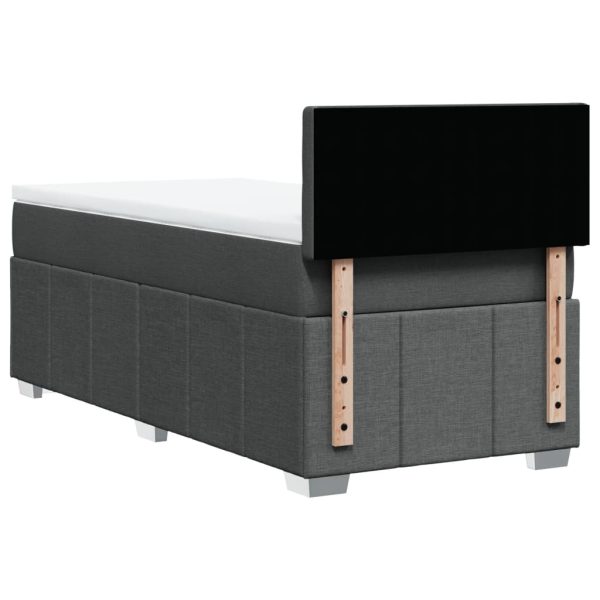 Giroletto A Molle Con Materasso Grigio Scuro 80x200 Cm Tessuto - Image 6