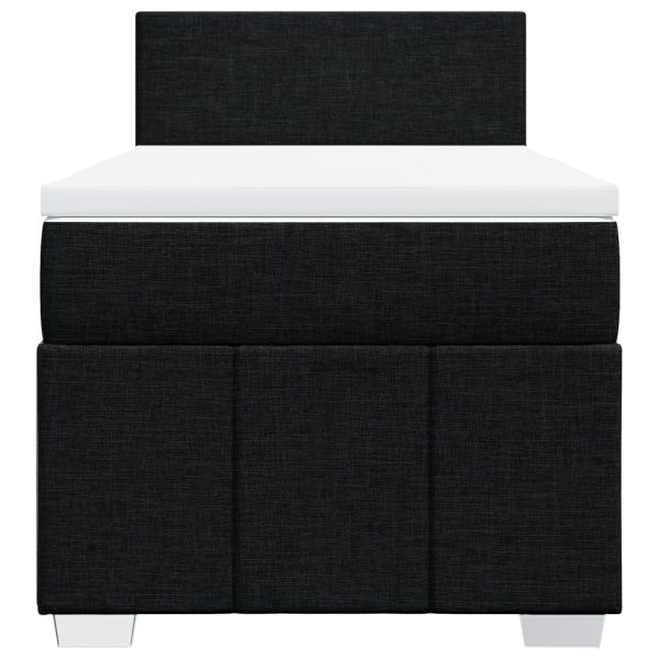 Giroletto A Molle Con Materasso Nero 90x190 Cm In Tessuto - Image 4