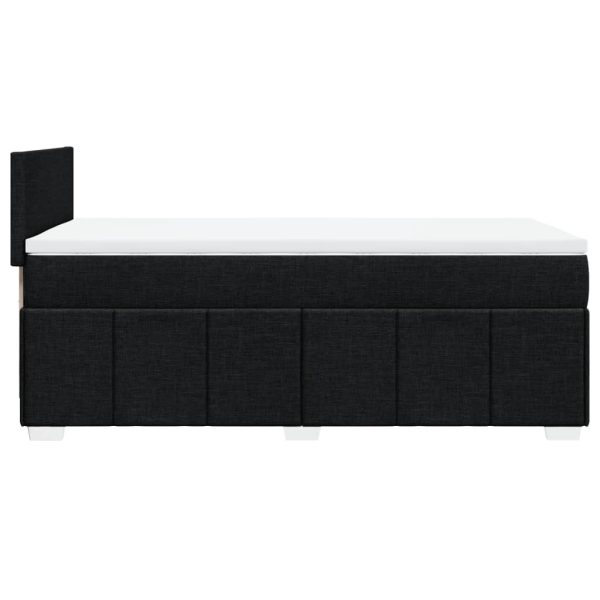 Giroletto A Molle Con Materasso Nero 90x190 Cm In Tessuto - Image 5