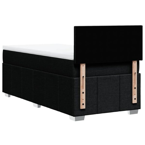 Giroletto A Molle Con Materasso Nero 90x190 Cm In Tessuto - Image 6