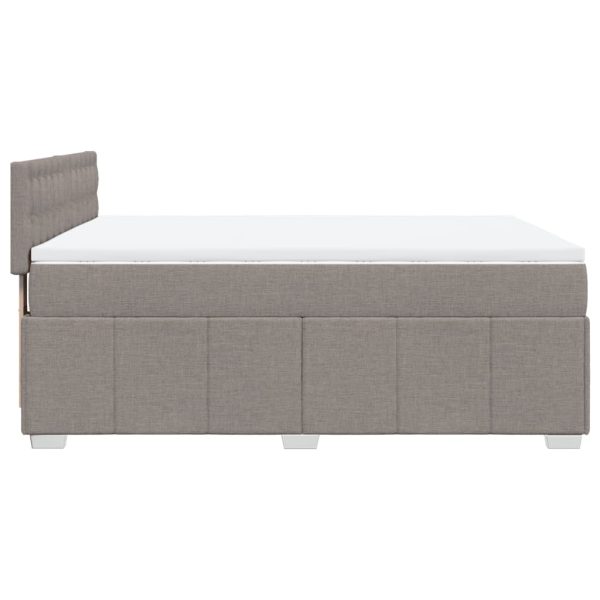 Giroletto A Molle Con Materasso Tortora 140x200 Cm In Tessuto - Image 5