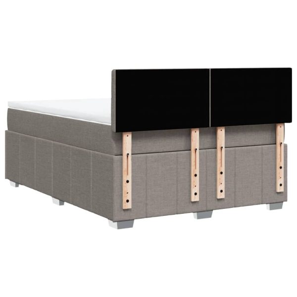 Giroletto A Molle Con Materasso Tortora 140x200 Cm In Tessuto - Image 6