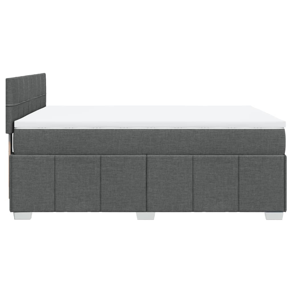 Giroletto A Molle Con Materasso Grigio Scuro 160x200 Cm Tessuto - Image 5