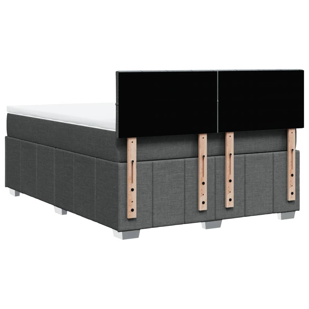 Giroletto A Molle Con Materasso Grigio Scuro 160x200 Cm Tessuto - Image 6