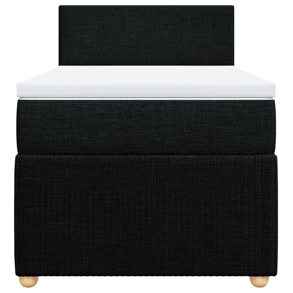 Giroletto A Molle Con Materasso Nero 100x200 Cm In Tessuto - Image 4