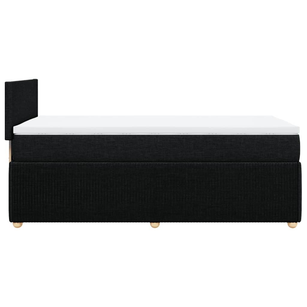 Giroletto A Molle Con Materasso Nero 100x200 Cm In Tessuto - Image 5