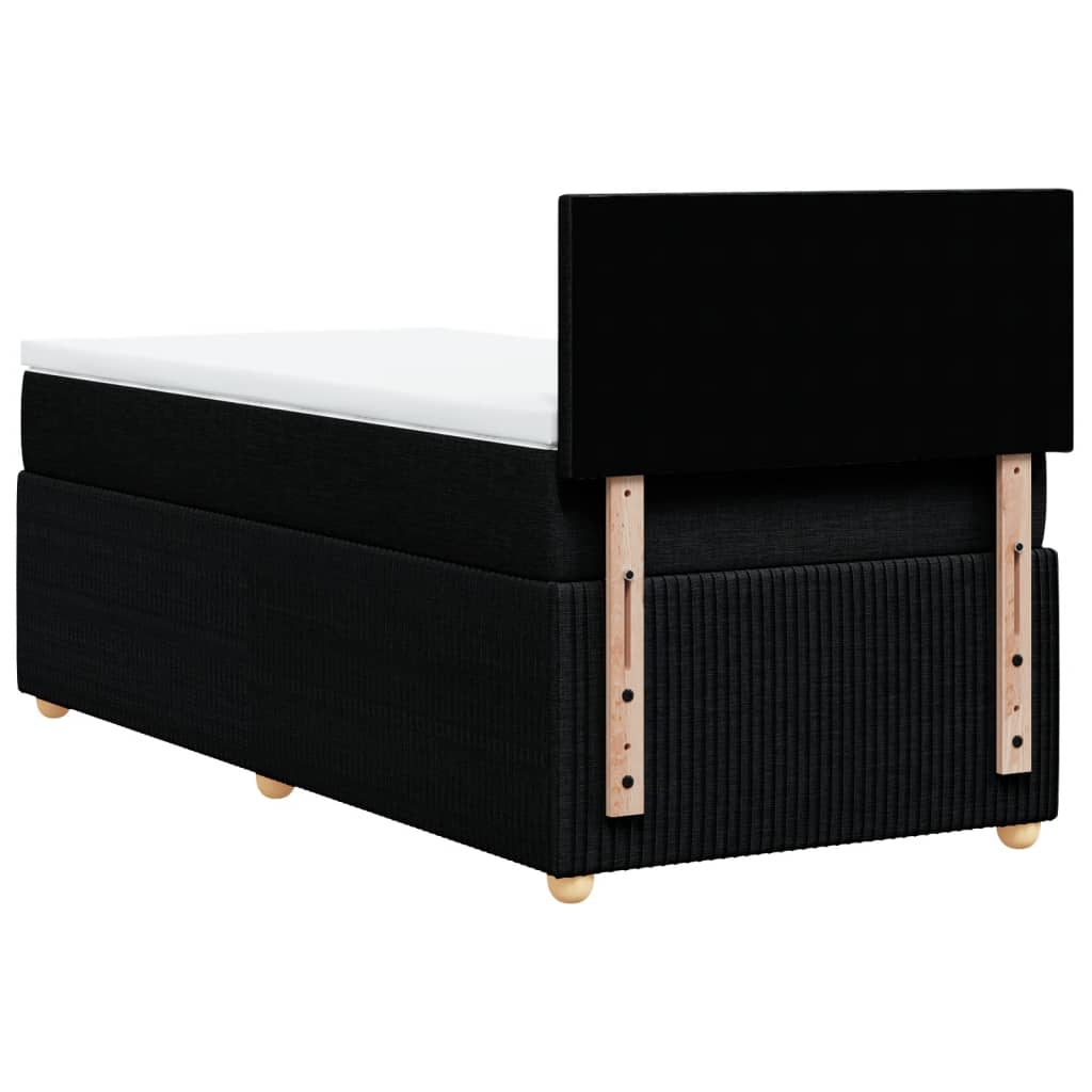 Giroletto A Molle Con Materasso Nero 100x200 Cm In Tessuto - Image 6