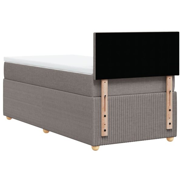 Giroletto A Molle Con Materasso Tortora 100x200 Cm In Tessuto - Image 6