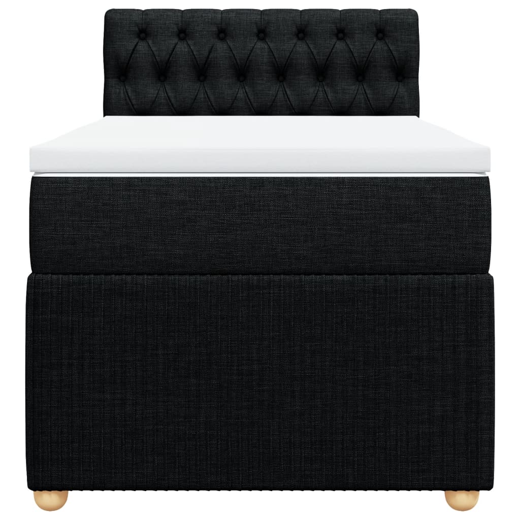 Giroletto A Molle Con Materasso Nero 100x200 Cm In Tessuto - Image 4