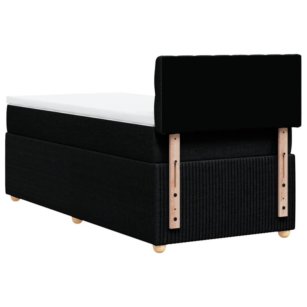 Giroletto A Molle Con Materasso Nero 100x200 Cm In Tessuto - Image 6