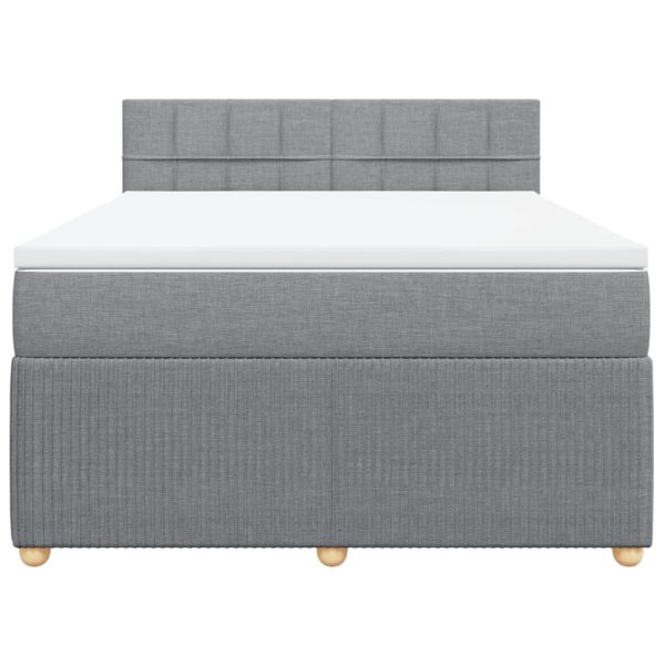Giroletto A Molle Con Materasso Grigio Chiaro 140x200cm Tessuto - Image 4