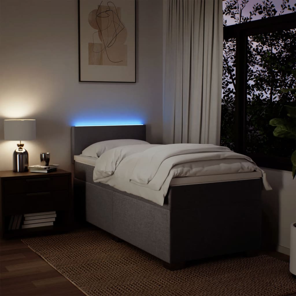 Giroletto A Molle Con Materasso Tortora 90x200 Cm Intessuto - Image 5