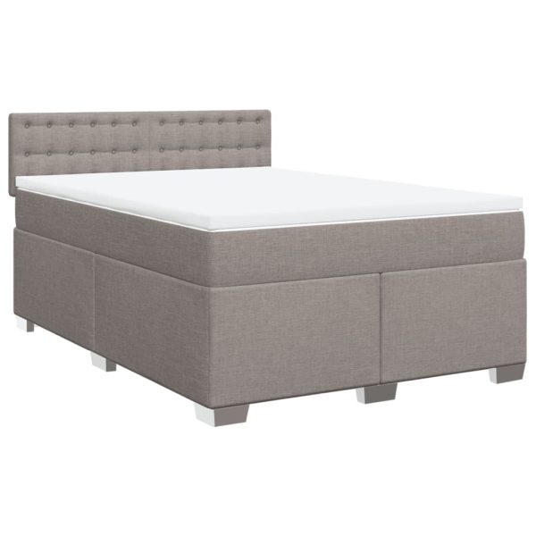 Giroletto A Molle Con Materasso Tortora 140x190 Cm In Tessuto - Image 3