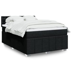 Giroletto A Molle Con Materasso Nero 140x190 Cm In Tessuto