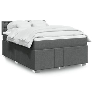 Giroletto A Molle Con Materasso Grigio Scuro 140x200cm Tessuto