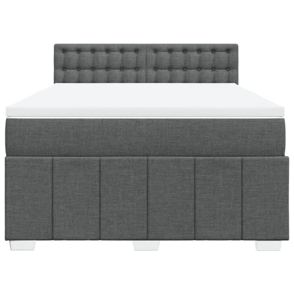 Giroletto A Molle Con Materasso Grigio Scuro 140x200cm Tessuto - Image 6