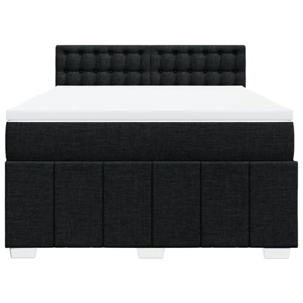 Giroletto A Molle Con Materasso Nero 140x200 Cm In Tessuto - Image 6