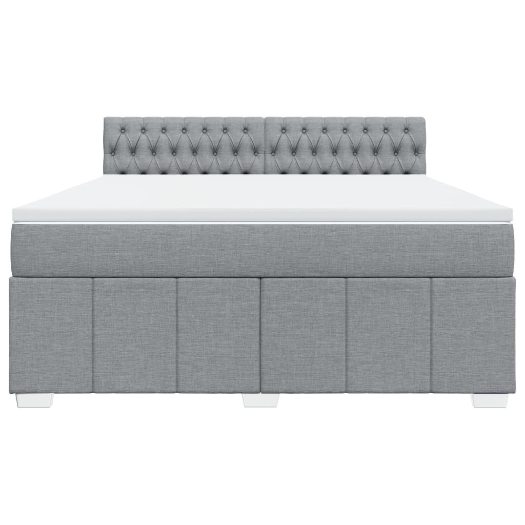 Giroletto A Molle Con Materasso Grigio Chiaro180x200 Cm Tessuto - Image 6