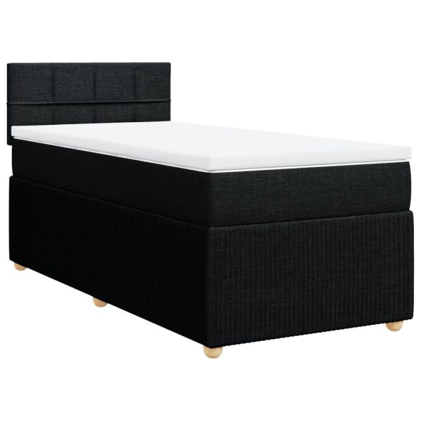 Giroletto A Molle Con Materasso Nero 80x200 Cm Intessuto - Image 3