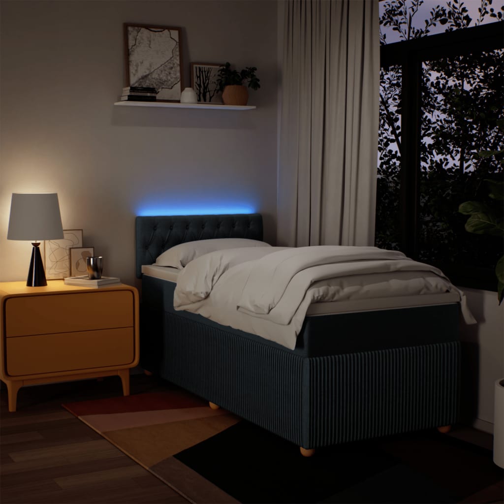 Giroletto A Molle Con Materasso Blu 100x200 Cm In Tessuto - Image 5