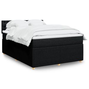 Giroletto A Molle Con Materasso Nero 140x200 Cm In Tessuto