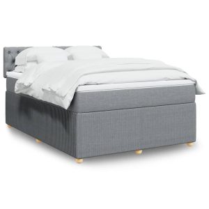 Giroletto A Molle Con Materasso Grigio Chiaro 160x200cm Tessuto