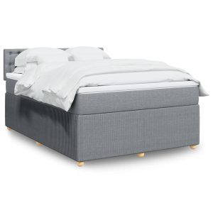 Giroletto A Molle Con Materasso Grigio Chiaro 160x200cm Tessuto