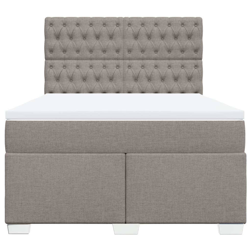 Giroletto A Molle Con Materasso Tortora 140x190 Cm In Tessuto - Image 4
