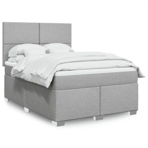 Giroletto A Molle Con Materasso Grigio Chiaro 160x200cm Tessuto